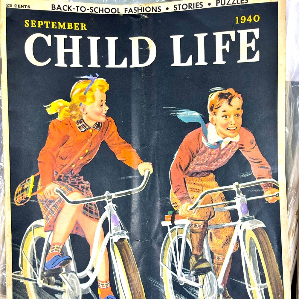 Vintage September 1940 Child Life Magazine.